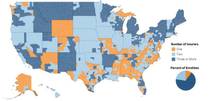 US map depicting insurer participation on the aca marketplace in 2020